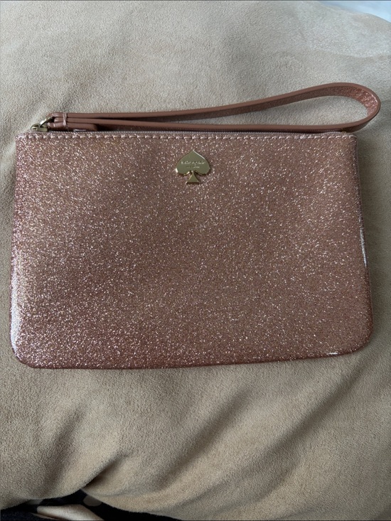 kate spade Handbags - kate spade Rose Gold Glitter Wristlet Clutch